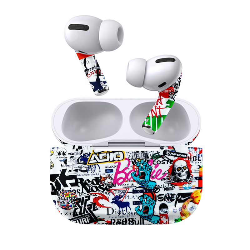 Abstract Brand Logo Earbuds Skin