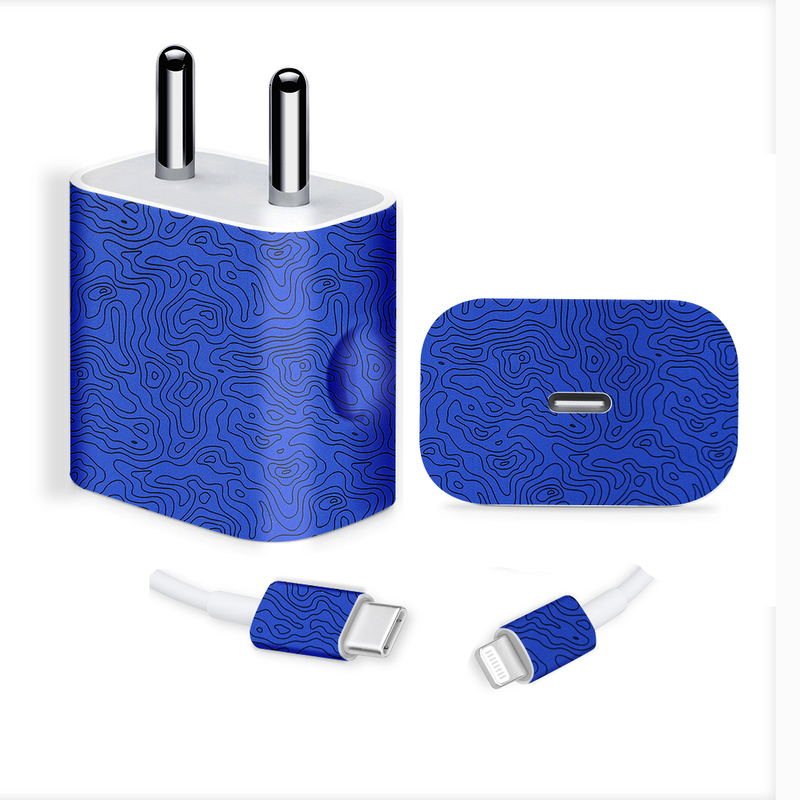 Blue Doodles Charger Skin