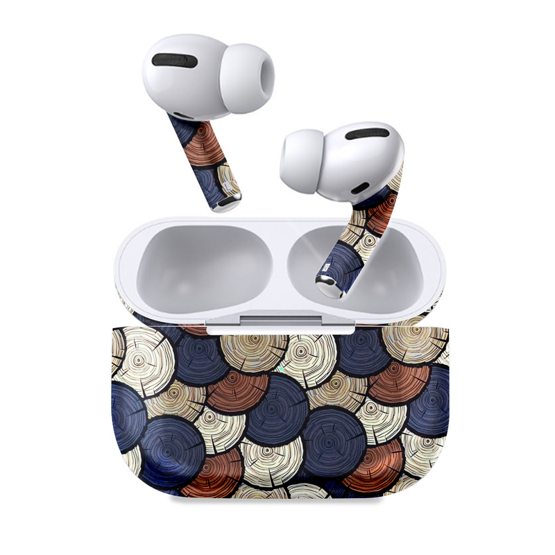 Graphic Wood Earbuds skin