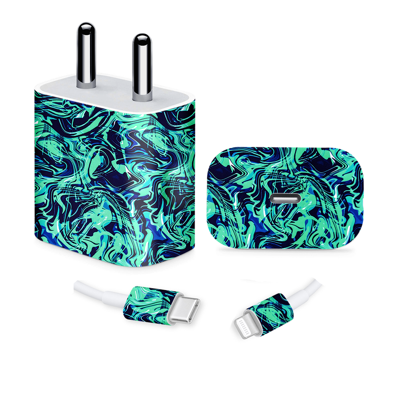 Green Marble Charger Skin