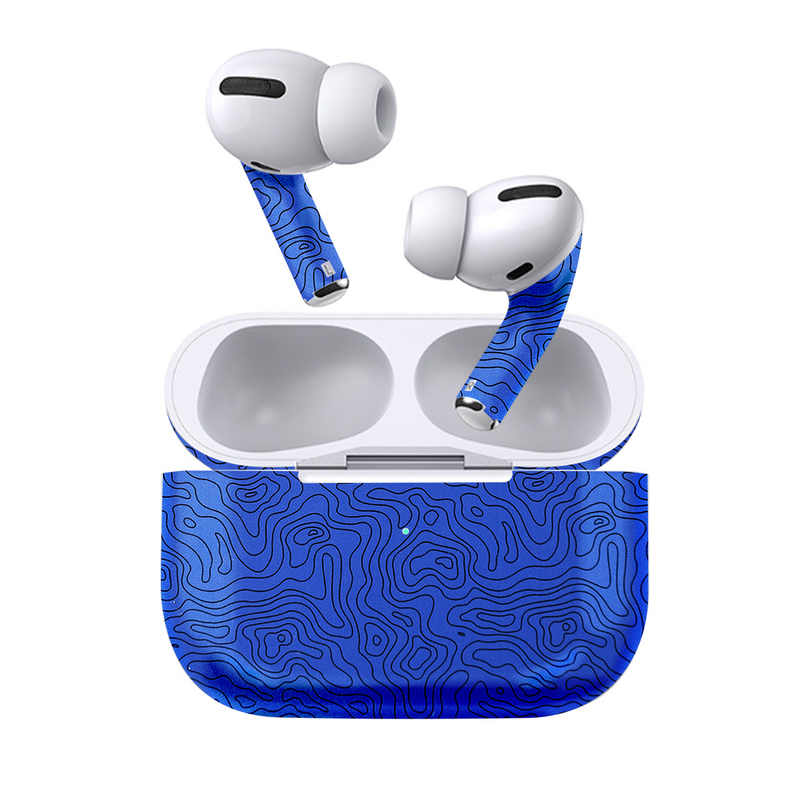 Blue Doodles Earbuds skin