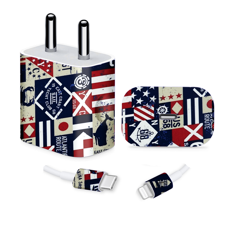 Abstract USA Flag Charger Skin