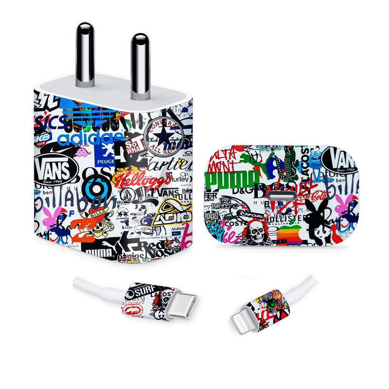 Abstract Brand Logo Charger Skin
