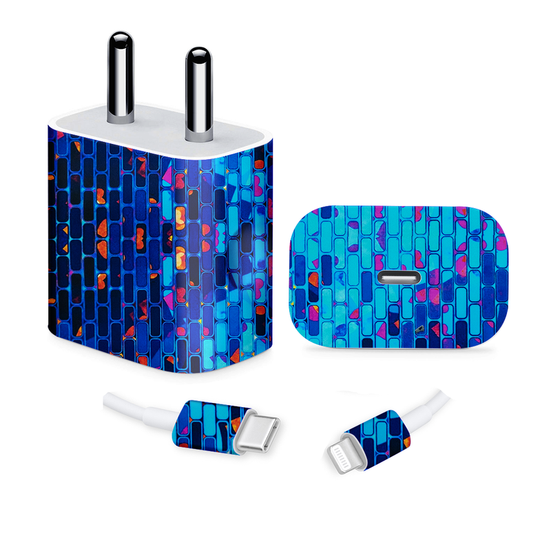 Colorful Brick Wall Charger Skin