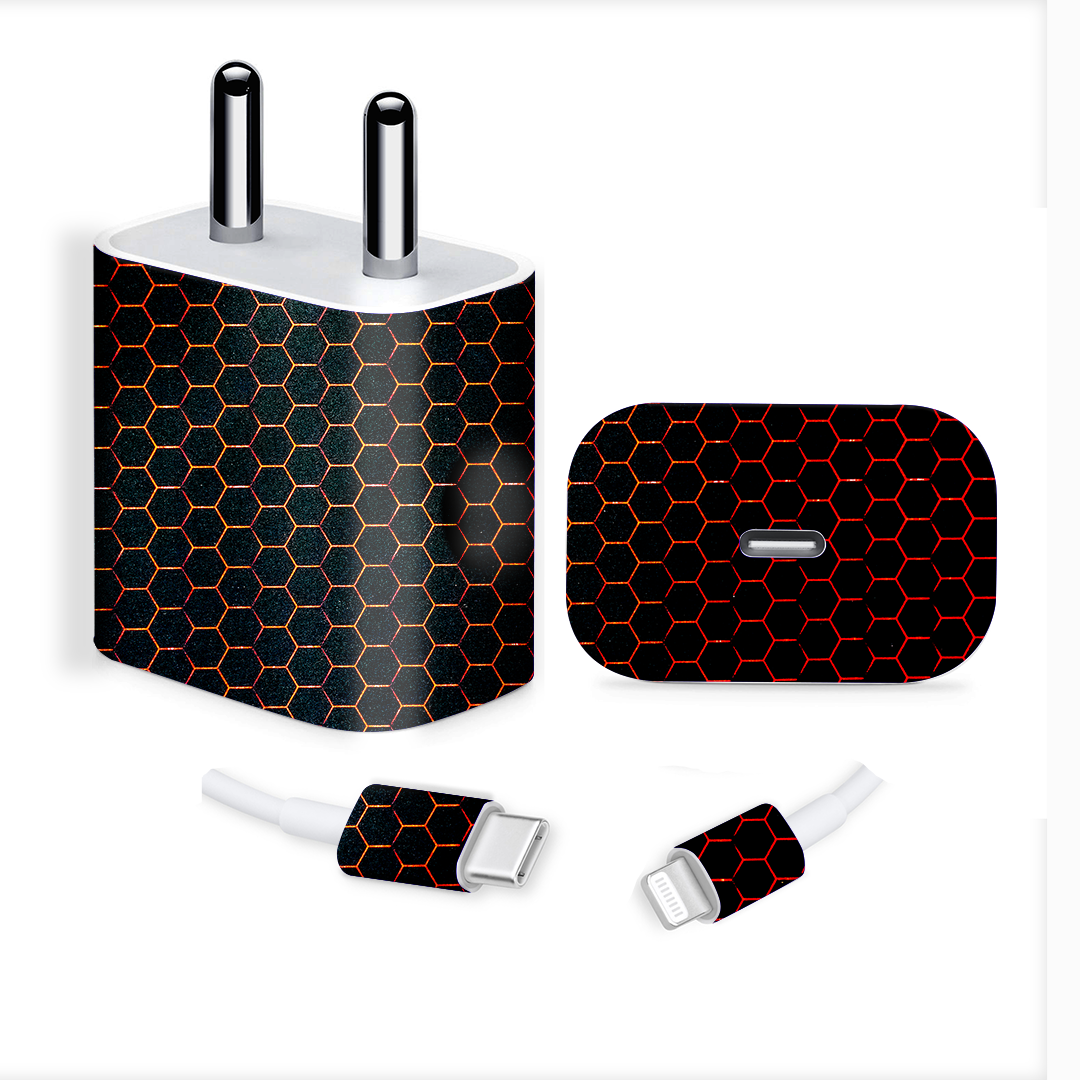 Combo Red Honeycomb Skins