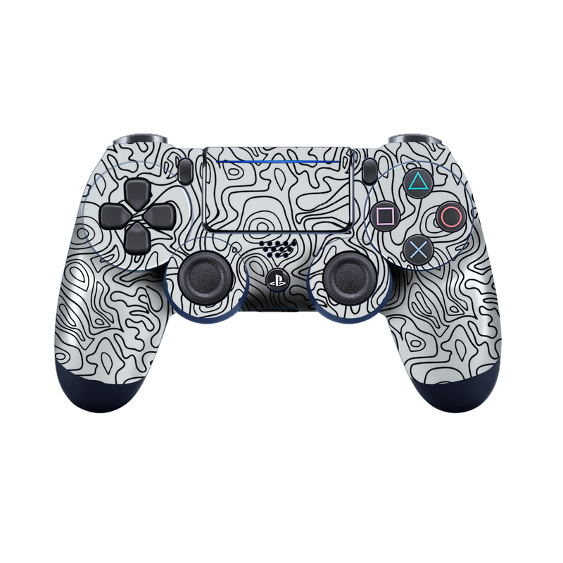 White Doodles Skin, White doodle patterns for a controller skin.