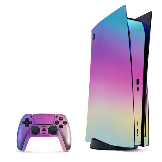 Smooth transition between colors in a gradient effect, wrap for PlayStation 5.