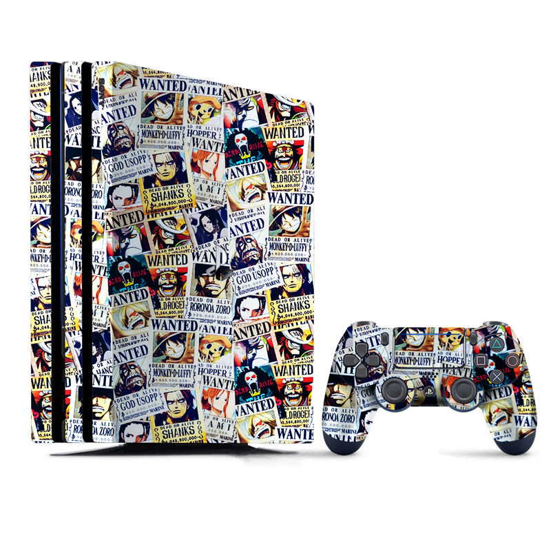 Design inspired by anime characters and styles, wrap for PlayStation 4.