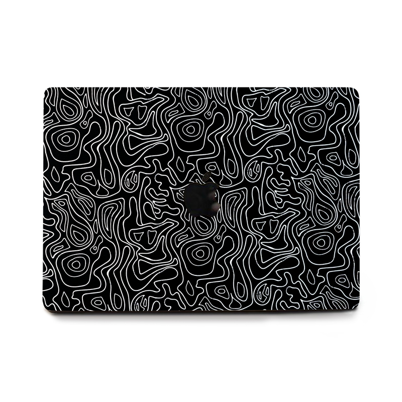 Black Doodles Laptop Skin