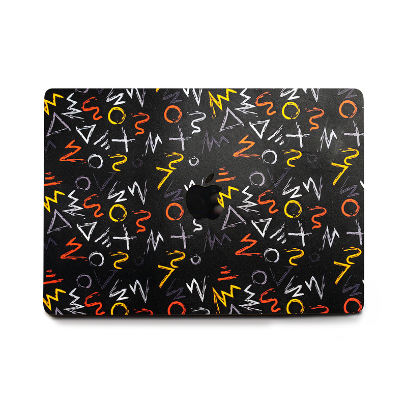 Black Scribble Art Laptop Skin